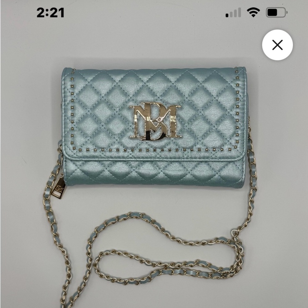 Badgley Mischka Blue Clutch with Elegant Design